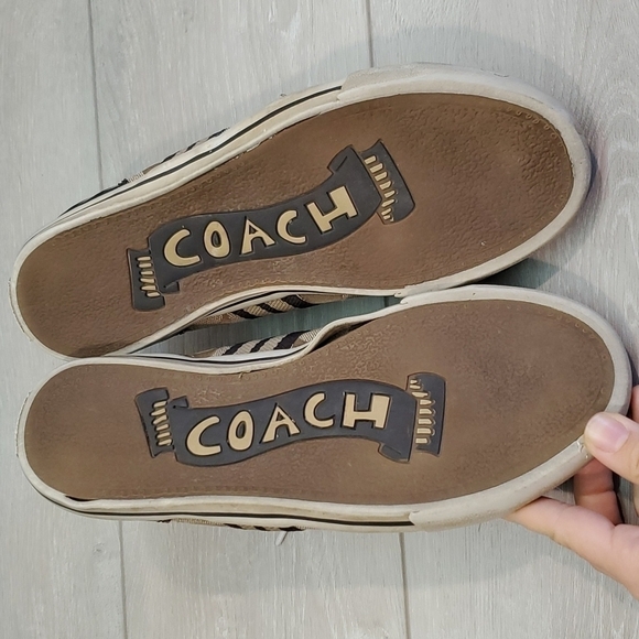 Coach Womens Folly Logo Textured Sneakers shoes sz 8B - Picture 8 of 12